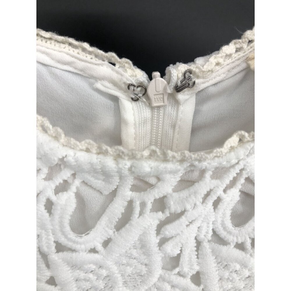 Hayden Girls White Lace Overlay Dress Girls 9/10 Back Zipper Easter Dance Church - Picture 4 of 8